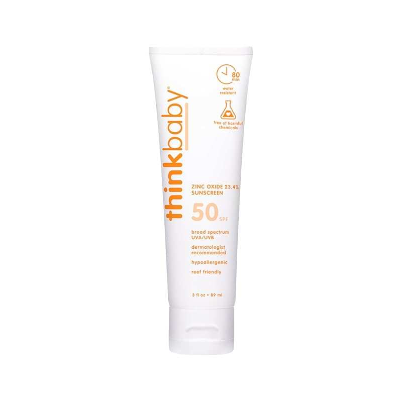 Thinkbaby SPF 50+ Baby Sunscreen – Natural Mineral, Vegan, Water Resis