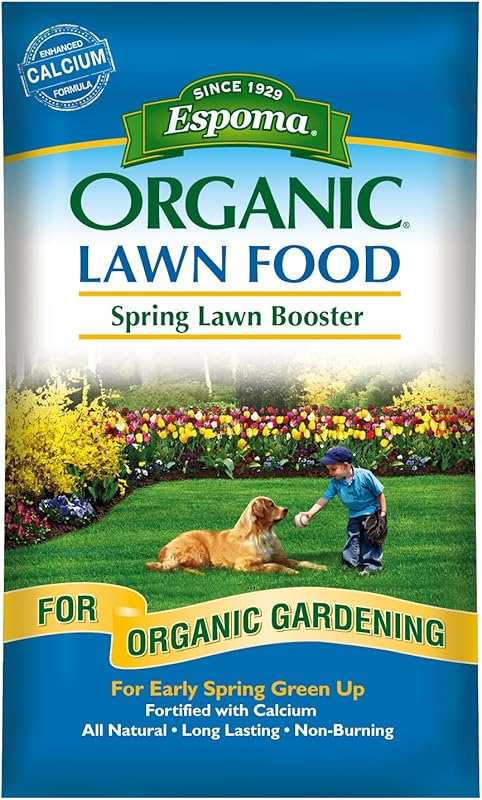 Espoma Organic Spring Lawn Booster 8-0-0 Fertilizer for Kentucky Blueg