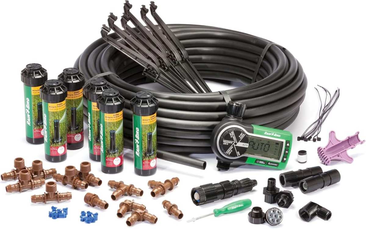 Rain Bird 32ETI DIY In-Ground Automatic Sprinkler System Kit for Easy 