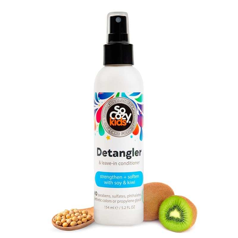 SoCozy Detangler Leave-In Conditioner Spray For Kids Hair Strengthens 