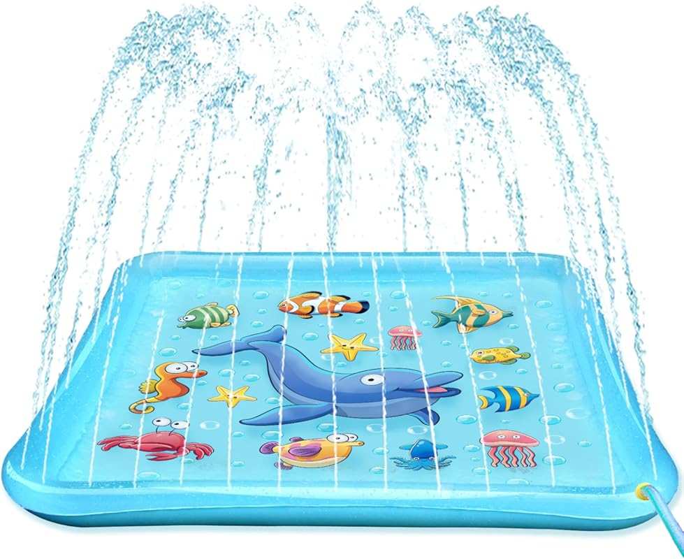 Growsland Splash Pad for Toddlers, Outdoor Sprinkler for Kids, 67