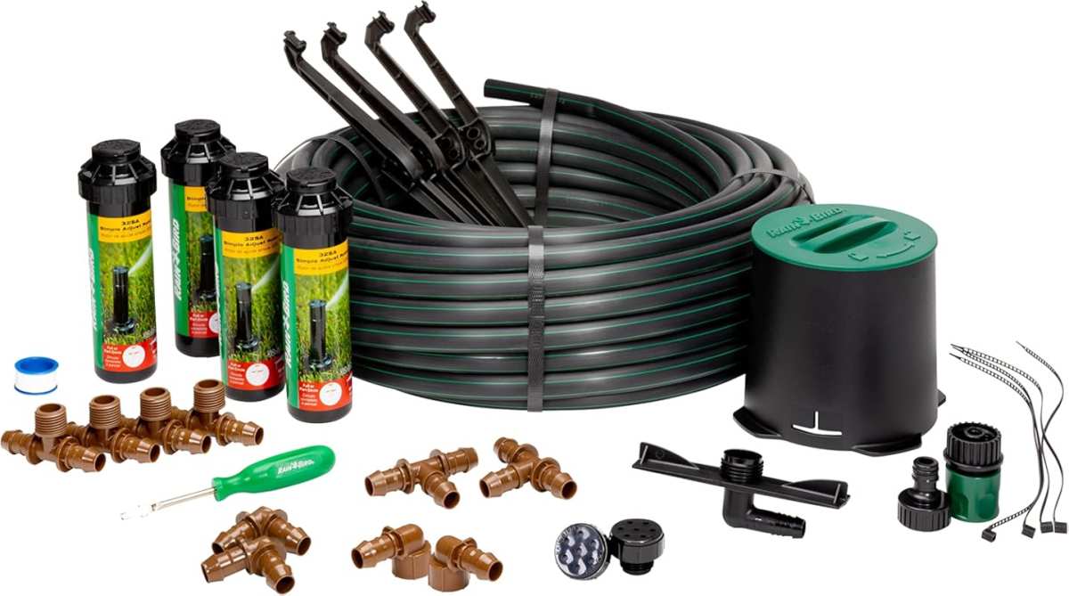 Rain Bird 32HE In-Ground Pro Rotor Pop-Up Sprinkler Kit with Hose Conn