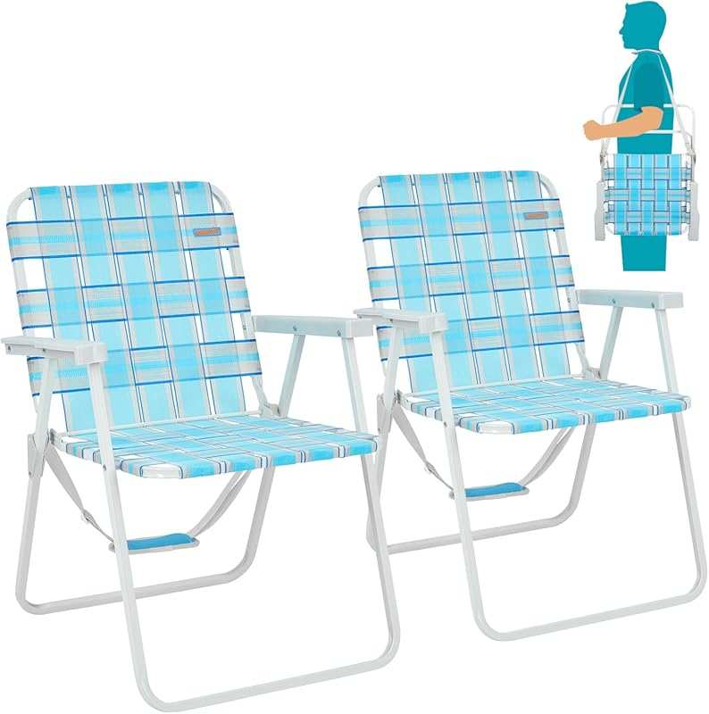 Folding Webbed Beach and Lawn Chair for Adults – Durable Outdoor Seati