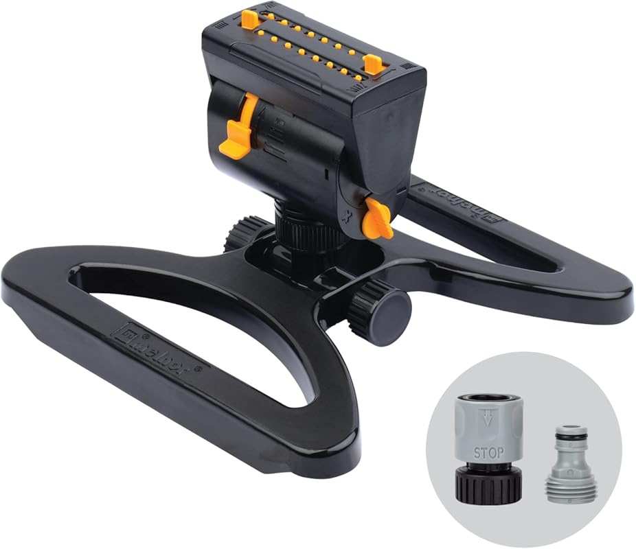 Melnor 65131AMZ MiniMax Turbo Oscillator Sprinkler, 4000 sq. ft., 4-Wa