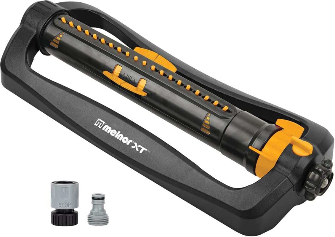 Melnor 65167AMZ XT Turbo Oscillating Sprinkler, 4,500 sq. ft., Quick C