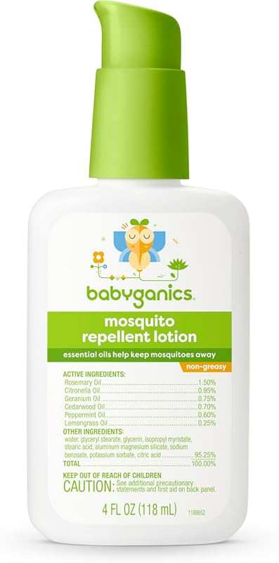 Babyganics Mosquito Repellent Lotion, Made with Plant and Essential Oi