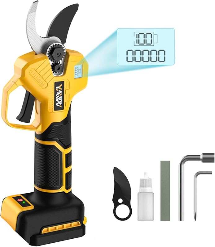 Brushless Cordless Electric Pruner for Trees: DeWalt 20V Compatible, L