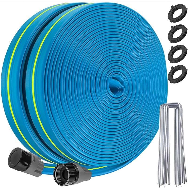 Winisok Sprinkler Hose 100FT, Heavy Duty Watering Hoses, Efficient Irr