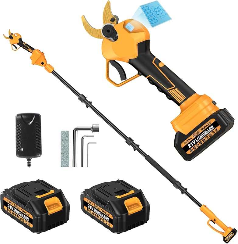 Takuoo Cordless Electric Pole Pruner for Trees: 1.6