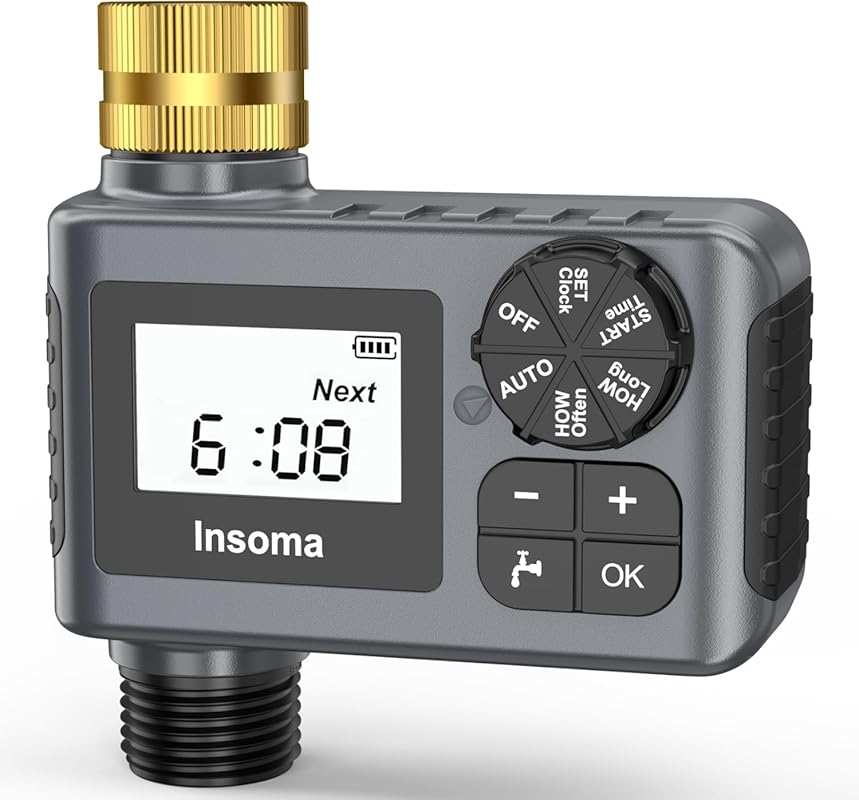 Water Timer for Outdoor Garden Hose, Hose Timer with Rain Delay/Manual