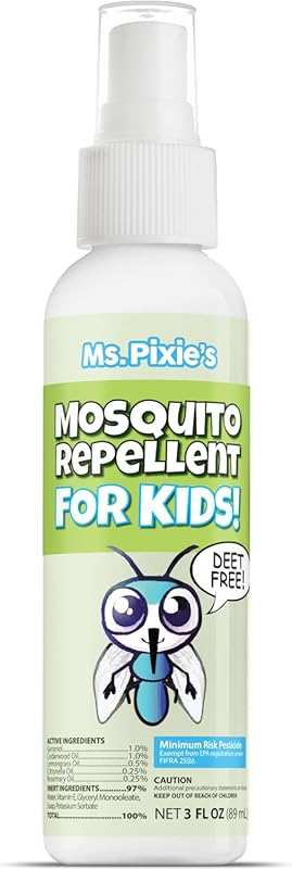 Ms. Pixie's Mosquito Repellent for Kids, DEET-Free Gentle Bug Spray fo