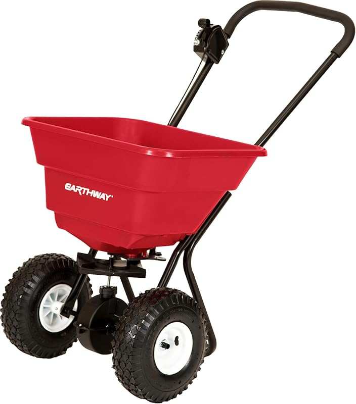EarthWay 2050P 80lb Broadcast Spreader and Lawn Aerator with Rustproof