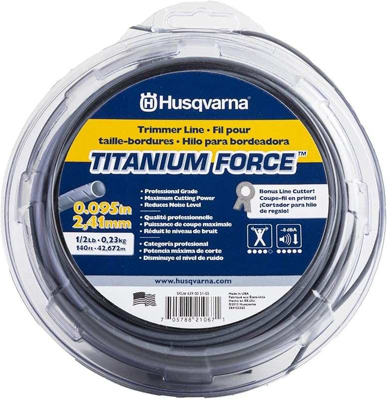 Husqvarna Titanium Force 0.095-Inch Professional Grade Spooled String