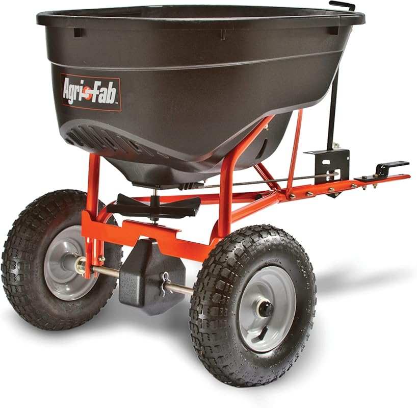 Agri-Fab 130 lb. Tow-Behind Lawn and Garden Broadcast Spreader for See