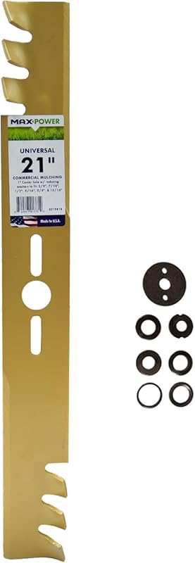 Maxpower 331981B 21-Inch Universal Gold Metal Mulching Lawn Mower Blad
