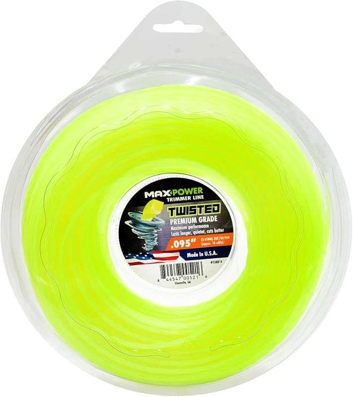 MaxPower 0.095-Inch Premium Twisted Trimmer Line, Durable 200-Foot Len