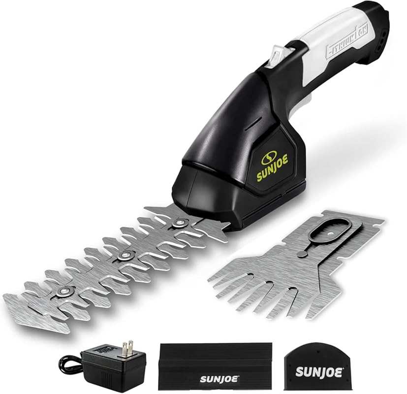 Sun Joe 7.2V Cordless 2-in-1 Grass Shear + Hedger: Electric, Lightweig