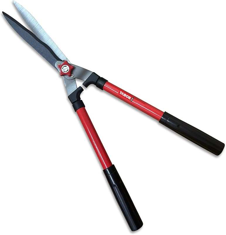 TABOR TOOLS B620A Hedge Shears with Wavy Blade and Comfort Grip for Tr