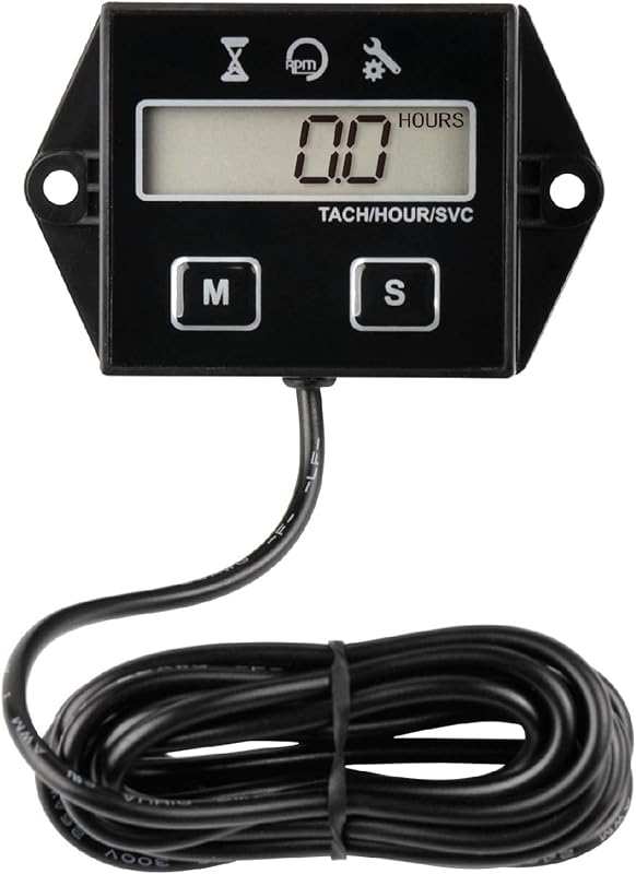 Runleader Digital Hour Meter & Tachometer with Maintenance Reminder fo