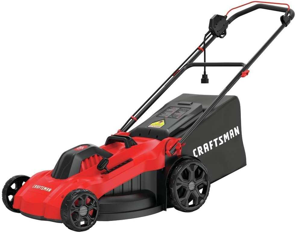 CRAFTSMAN CMEMW213 20-Inch Corded Electric Push Lawn Mower, 13-AMP, 6-