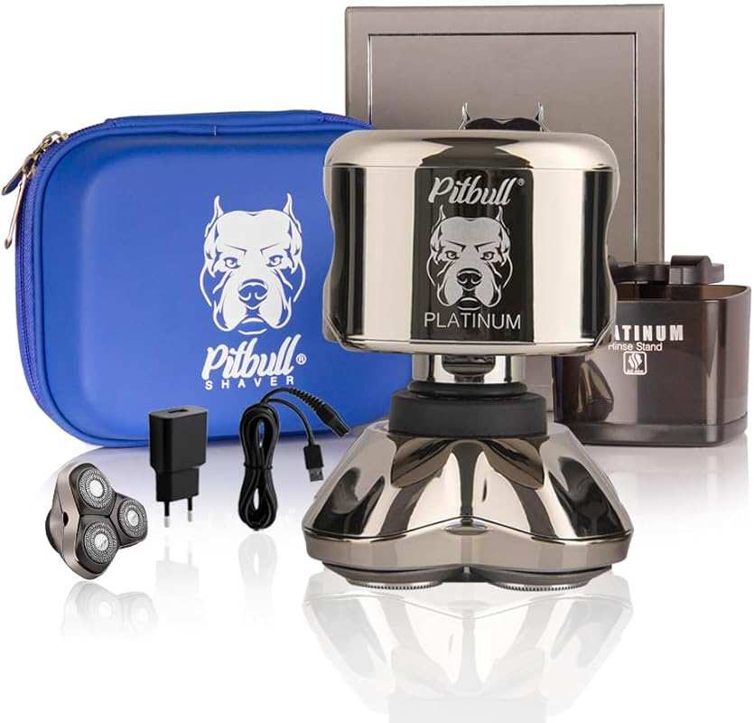 Skull Shaver Pitbull Platinum Pro Men's Electric Head Shaver with CR-3