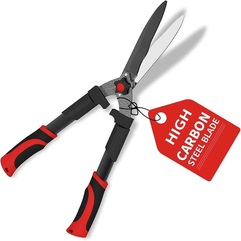 GARTOL 23-Inch Hedge Shears, High Carbon Steel Wavy-Blade, Ergonomic G