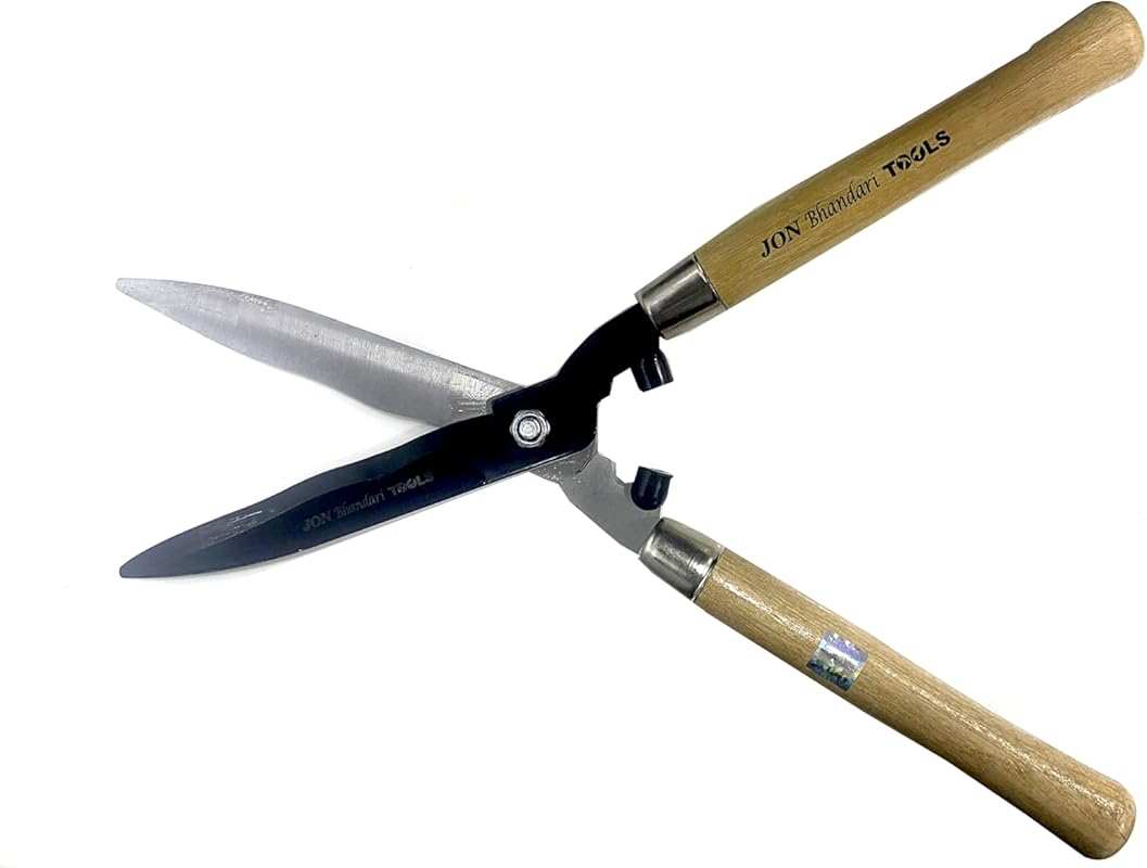 Jon Bhandari Heavy Duty 20 Inch Wooden Hedge Shear Lawn & Grass Cutter