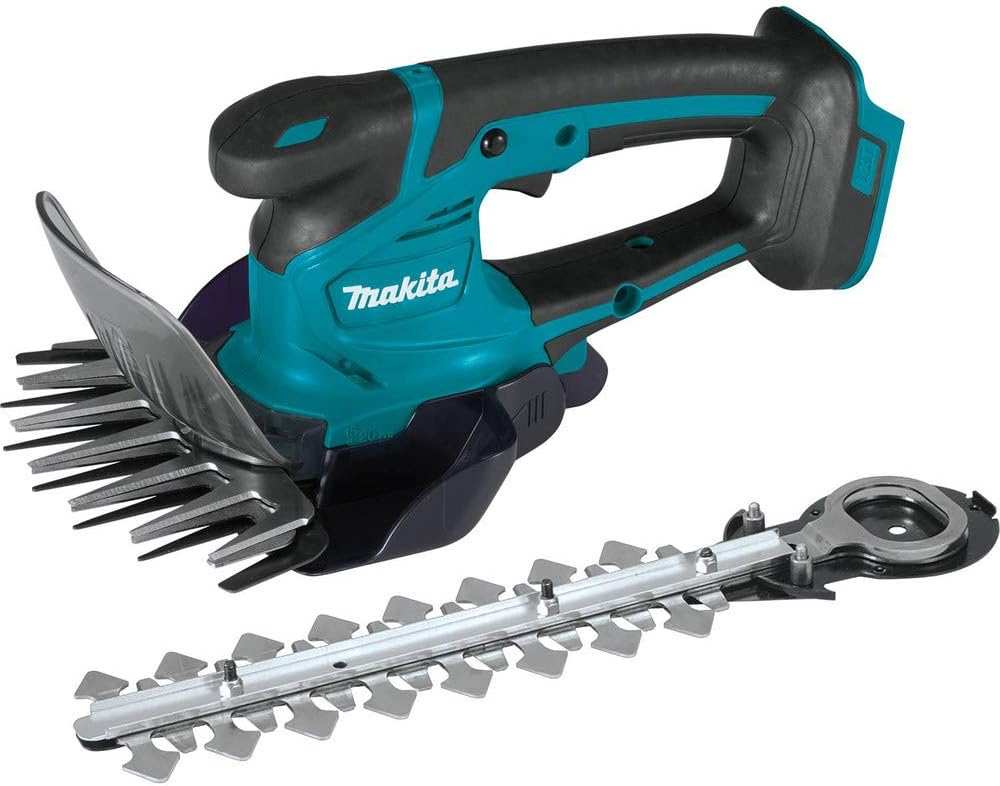 Makita 18V LXT® Cordless Grass Shear with Hedge Trimmer Blade: Tool On