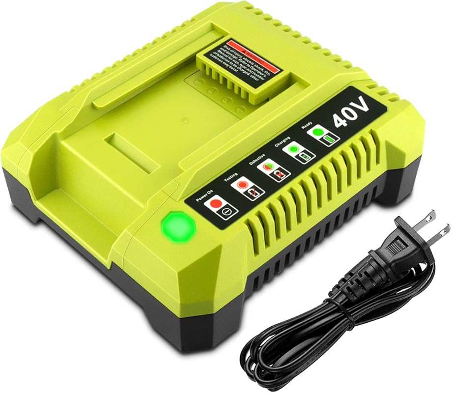 40V OP401 Battery Charger for Ryobi 40 Volt Lithium Lawn Mower Batteri