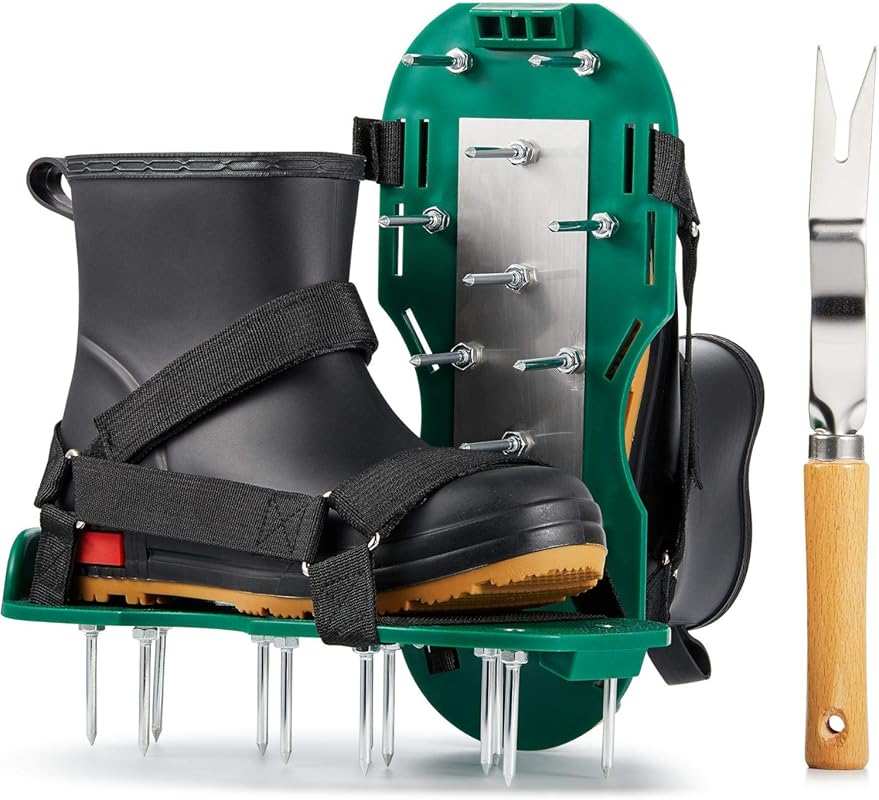 Uniquely Designed Lawn Aerator Shoes with Stainless Steel Plate for a 