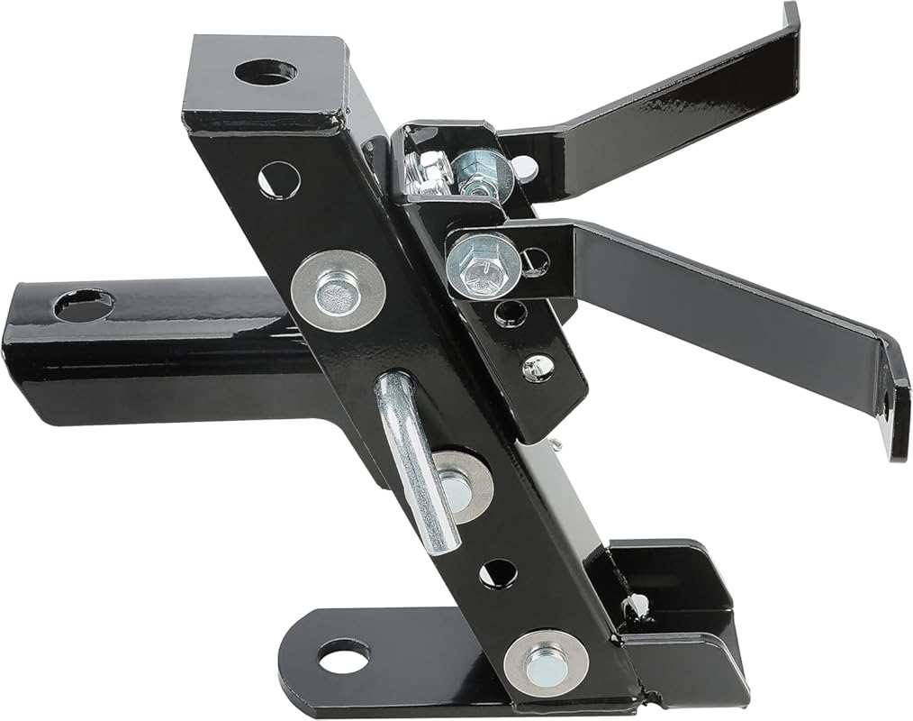ECOTRIC Heavy Duty Adjustable Steel Lawn Mower Trailer Towing Hitch fo