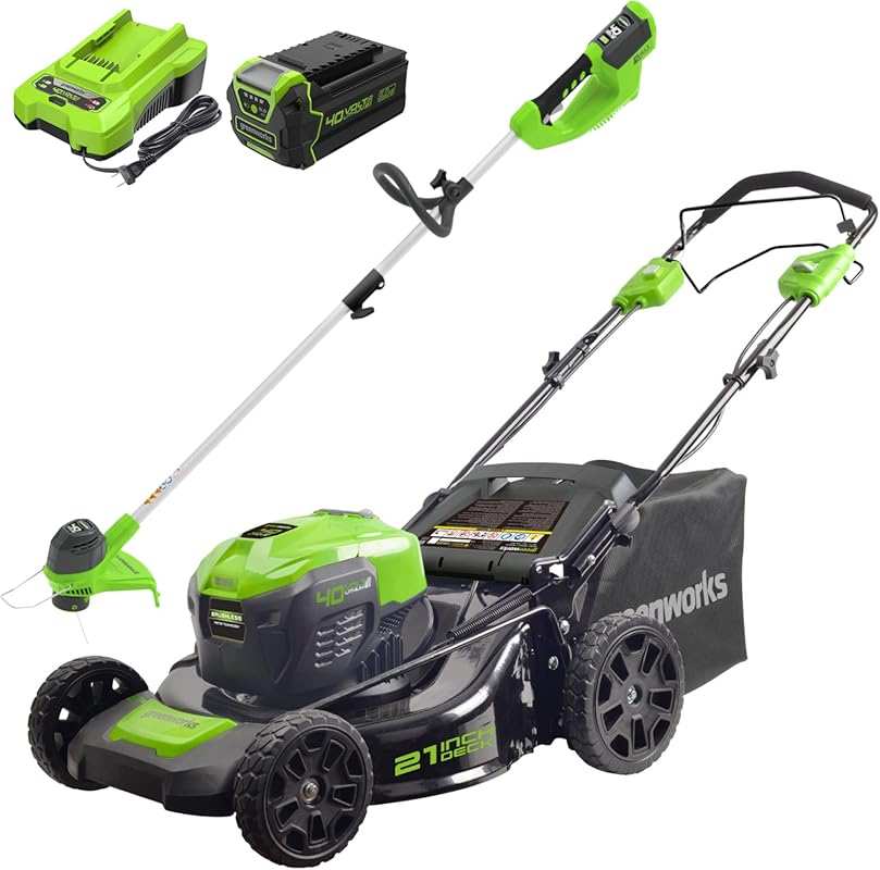 Greenworks 40V 21-inch Brushless Self-Propelled Cordless Mower with Tr