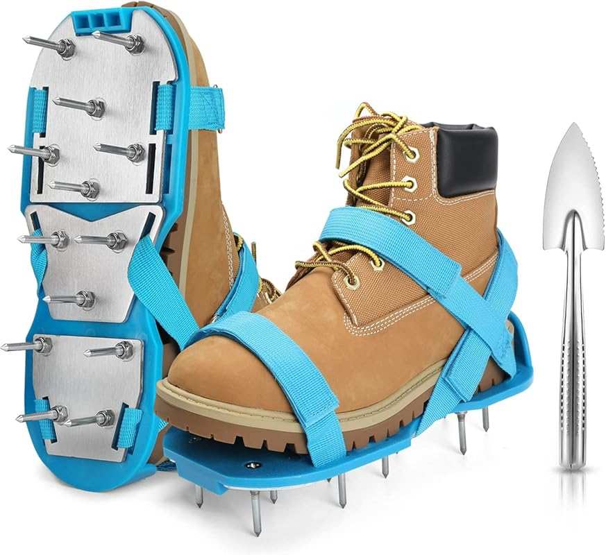 Pre-Assembled Grass Aerator Shoes for Lawn, Patio, and Garden Soil Aer