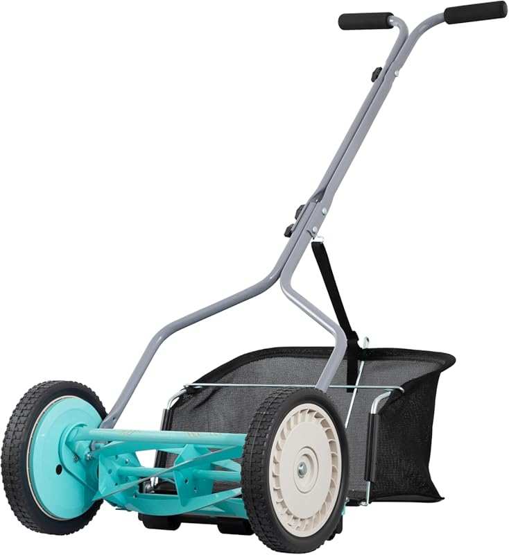 American Lawn Mower Company 14-Inch 5-Blade Push Reel Mower with Grass