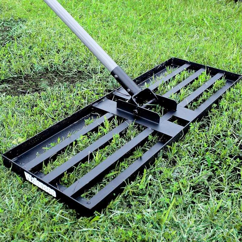 Walensee 30x10 Inch Heavy Duty Lawn Leveling Rake for Effortless Soil 
