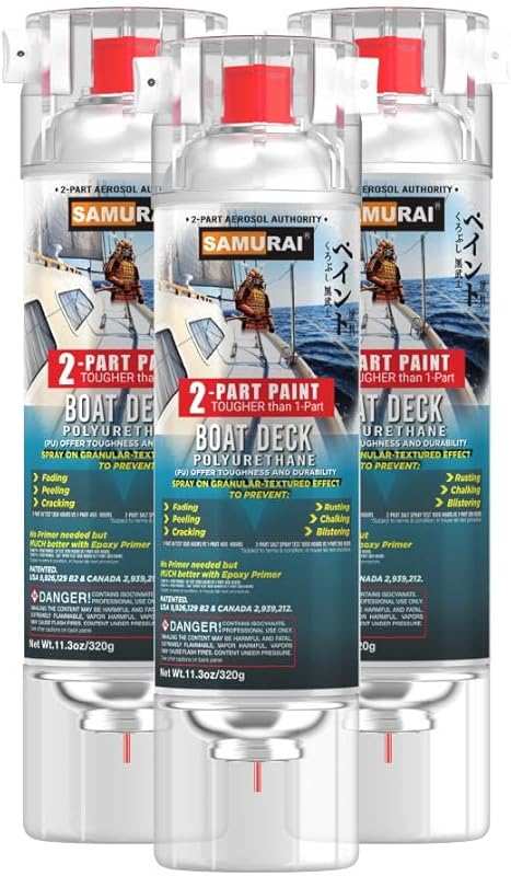 SAMURAI 2-Part Polyurethane Boat Deck Granular Textured Coating Spray 