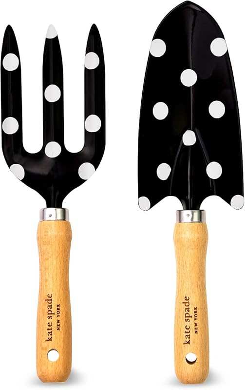 Kate Spade New York 2-Piece Cute Garden Tool Set with Hand Rake and Trowel