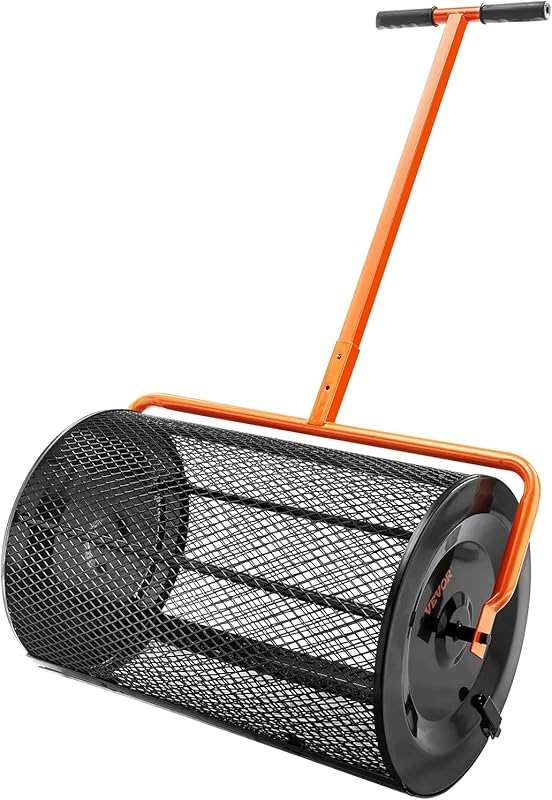 VEVOR Compost Spreader Roller: Adjustable Height, 24