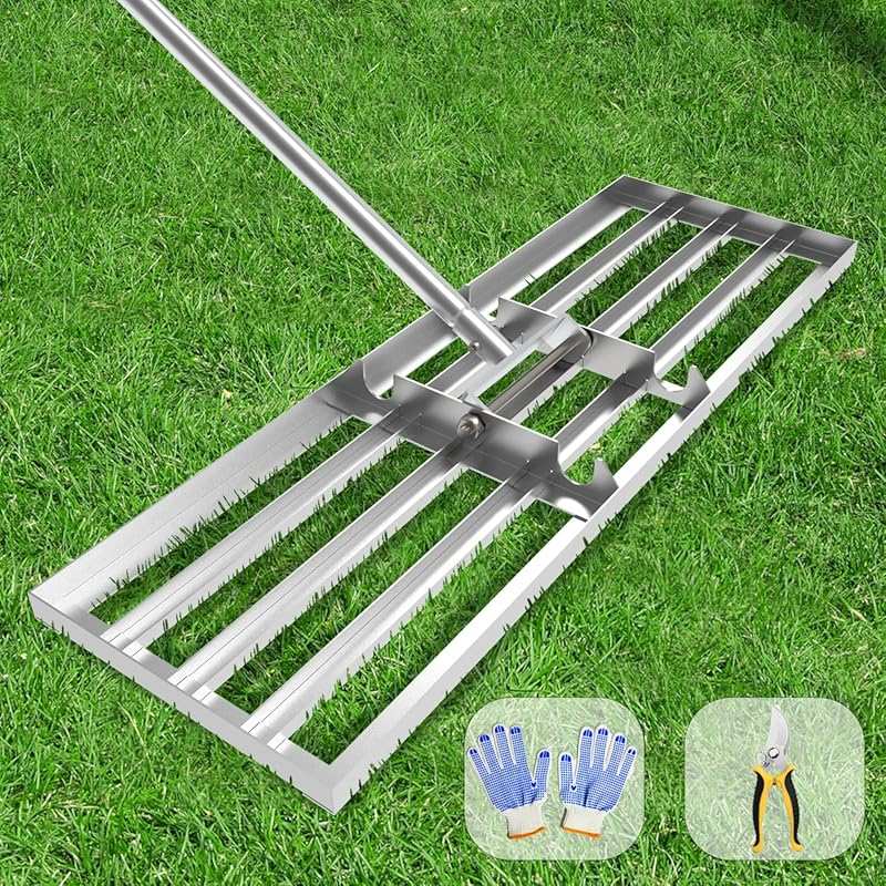 Professional-Grade Lawn Leveling Rake: Heavy Duty Stainless Steel Land