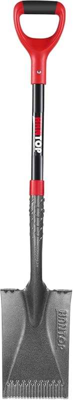 43-Inch Garden Spade Shovel: Flat Trenching Shovel for Digging, Garden