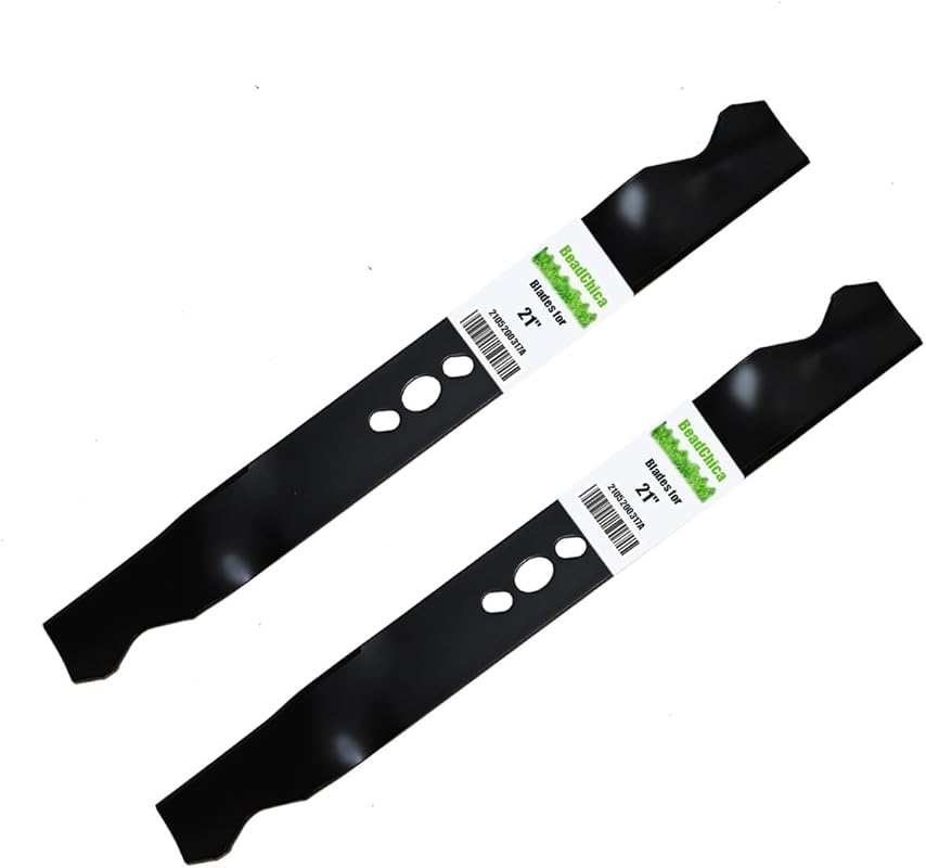 BeadChica 2-Pack 21-Inch Push Mower Blades for Murray, Hyper Tough, Bl