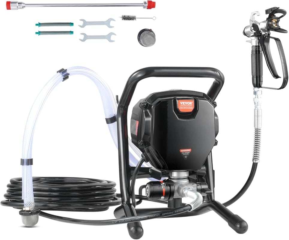 VEVOR 750W Stand Airless Paint Sprayer, 3000PSI Electric for Fine & Ev