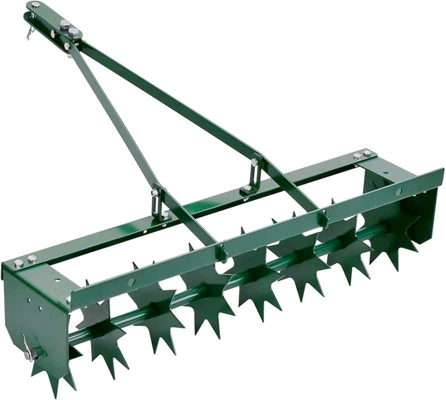 32-Inch Tow Behind Spike Aerator for Lawn Tractors and Riding Mowers w
