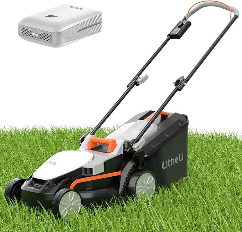 Litheli 20V Cordless Electric Lawn Mower: 13-inch with 5 Height Adjust