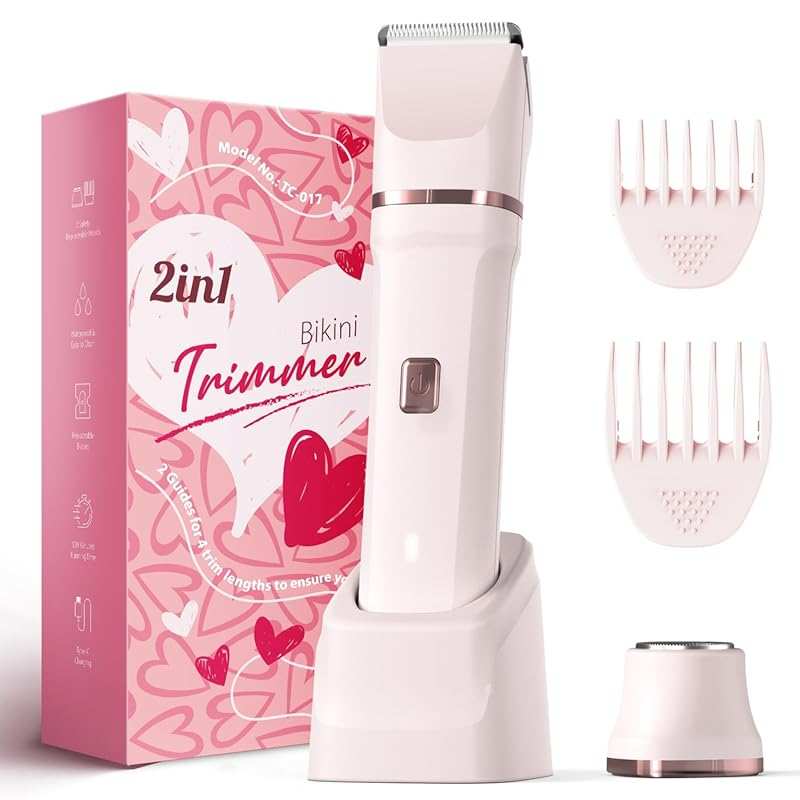 Painless Bikini Trimmer for Women - Cordless, Waterproof Electric Body