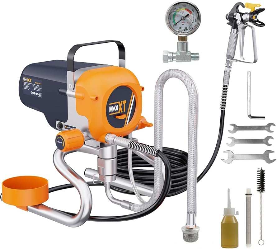 MAXXT Airless Paint Sprayers 3300PSI: Motorized, high efficiency for h