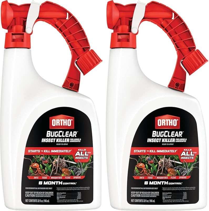 Ortho BugClear Lawn Insect Killer Spray, 32oz - Kills Fleas, Ticks, Sp