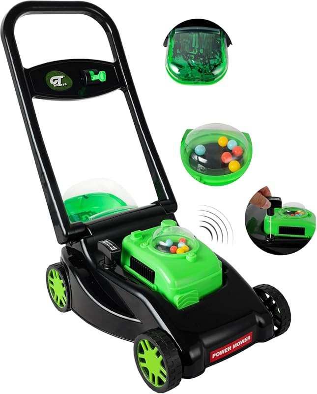 Kids Realistic Push Lawn Mower: Sounds & Action, No Batteries! Outdoor