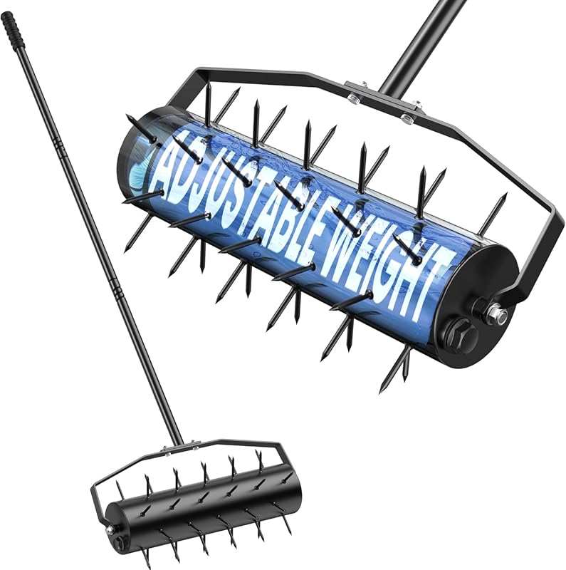 Heavy-Duty Manual Roller Lawn Aerator: Easy-Assemble Spike Tool for Co