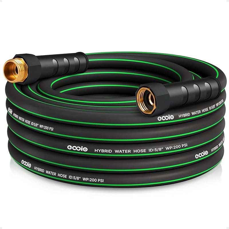 Heavy Duty 25ft Non-Expandable Garden Hose, Kink Resistant, Leakproof,